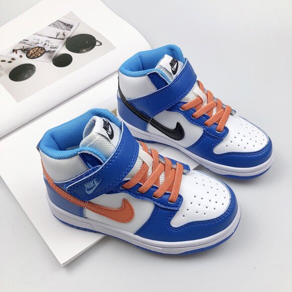 Nike SB Dunk Low Low-Top Sneakers In Blue And Orange - Picture 1 of 9